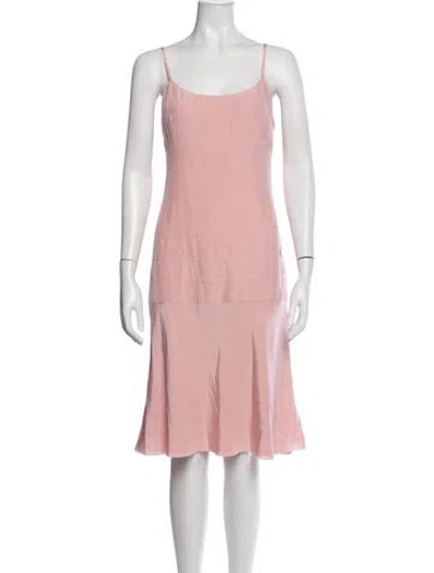 Pre-owned Chanel Vintage Midi Length Dress In Pink