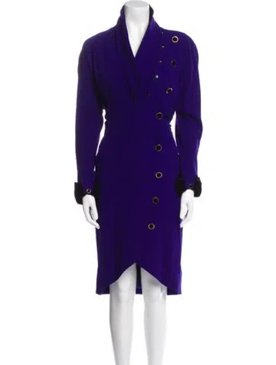 Pre-owned Chanel Vintage Midi Length Dress In Purple