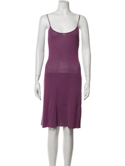 Pre-owned Chanel Vintage Midi Length Dress In Purple