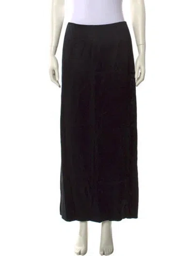 Pre-owned Chanel Vintage Midi Length Skirt In Black