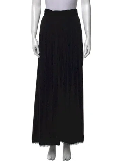 Pre-owned Chanel Vintage Midi Length Skirt In Black