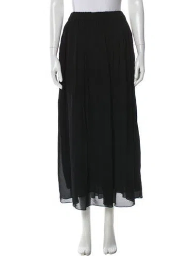 Pre-owned Chanel Vintage Midi Length Skirt In Black
