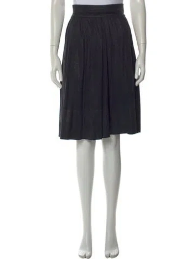 Pre-owned Chanel Vintage Midi Length Skirt In Black