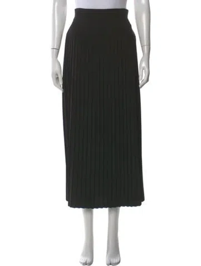 Pre-owned Chanel Vintage Midi Length Skirt In Black