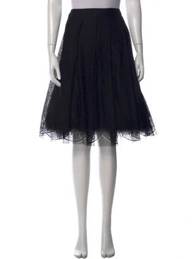Pre-owned Chanel Vintage Midi Length Skirt In Black