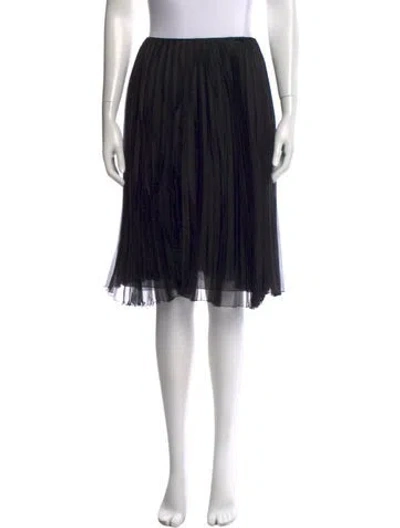 Pre-owned Chanel Vintage Midi Length Skirt In Black