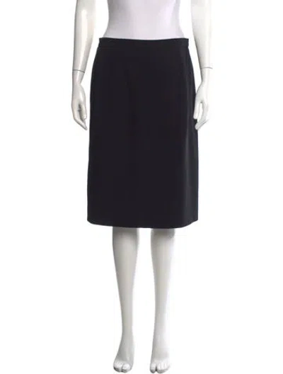 Pre-owned Chanel Vintage Midi Length Skirt In Black