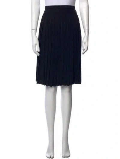 Pre-owned Chanel Vintage Midi Length Skirt In Black