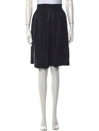 Pre-owned Chanel Vintage Midi Length Skirt In Black