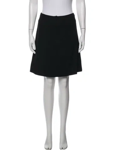 Pre-owned Chanel Vintage Midi Length Skirt In Black