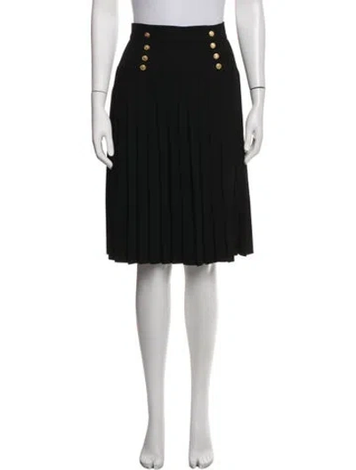 Pre-owned Chanel Vintage Midi Length Skirt In Black