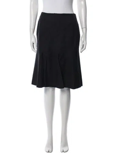 Pre-owned Chanel Vintage Midi Length Skirt In Black