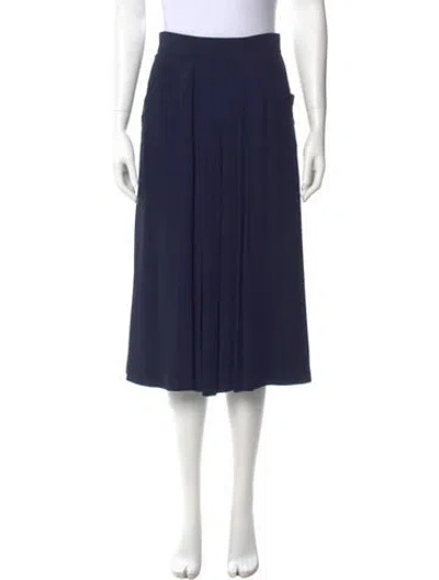 Pre-owned Chanel Vintage Midi Length Skirt In Blue
