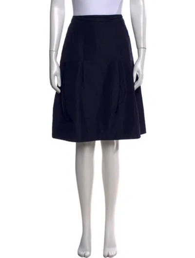 Pre-owned Chanel Vintage Midi Length Skirt In Blue