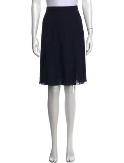 Pre-owned Chanel Vintage Midi Length Skirt In Blue