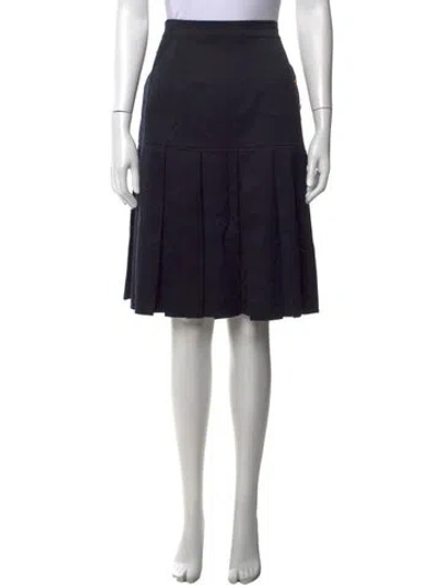 Pre-owned Chanel Vintage Midi Length Skirt In Blue