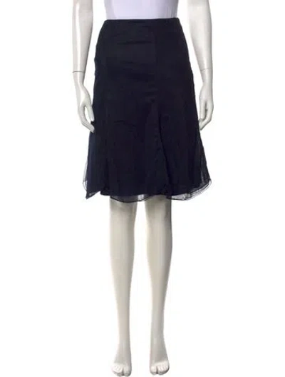 Pre-owned Chanel Vintage Midi Length Skirt In Blue