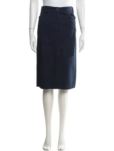 Pre-owned Chanel Vintage Midi Length Skirt In Blue