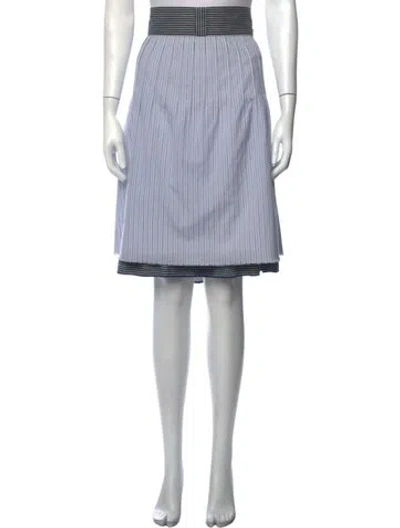 Pre-owned Chanel Vintage Midi Length Skirt In Blue