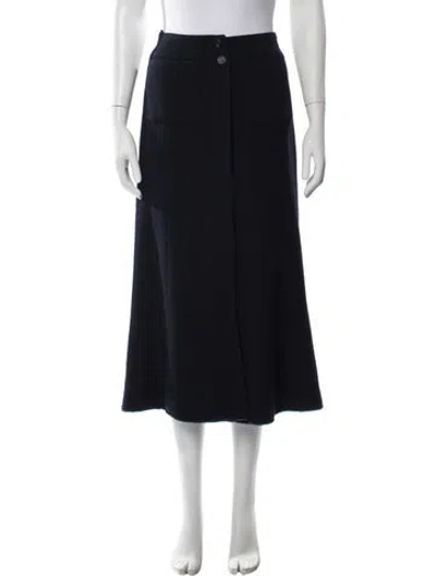 Pre-owned Chanel Vintage Midi Length Skirt In Blue