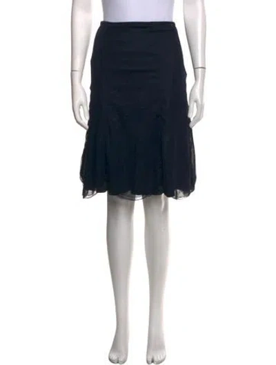 Pre-owned Chanel Vintage Midi Length Skirt In Blue