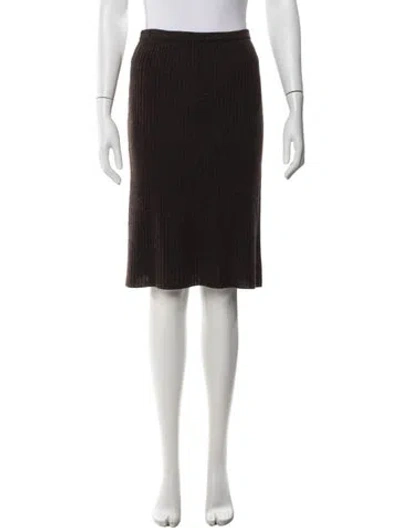 Pre-owned Chanel Vintage Midi Length Skirt In Brown