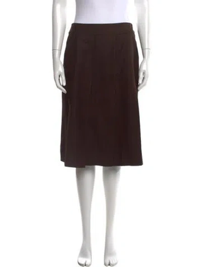 Pre-owned Chanel Vintage Midi Length Skirt In Brown