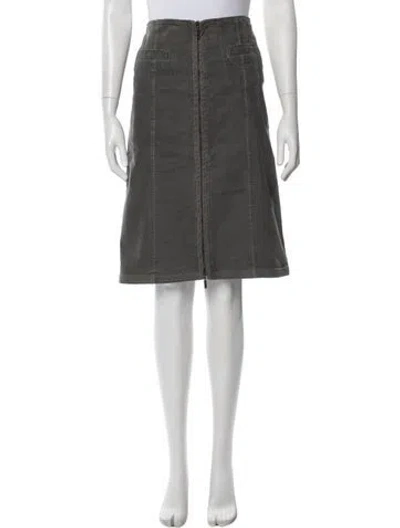 Pre-owned Chanel Vintage Midi Length Skirt In Gray