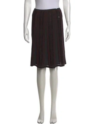 Pre-owned Chanel Vintage Midi Length Skirt In Gray