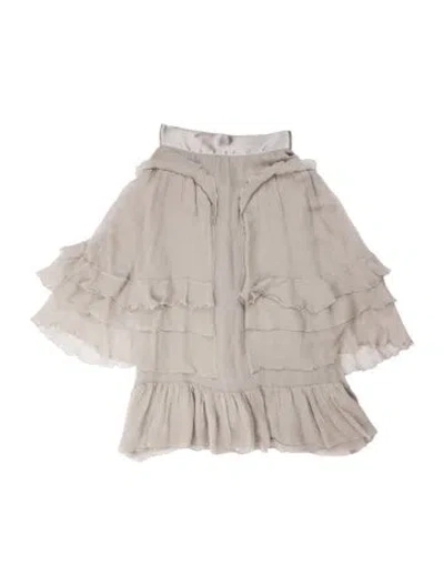 Pre-owned Chanel Vintage Midi Length Skirt In Gray