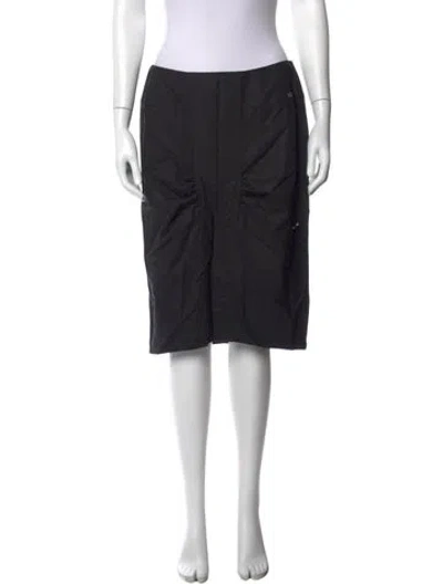 Pre-owned Chanel Vintage Midi Length Skirt In Gray