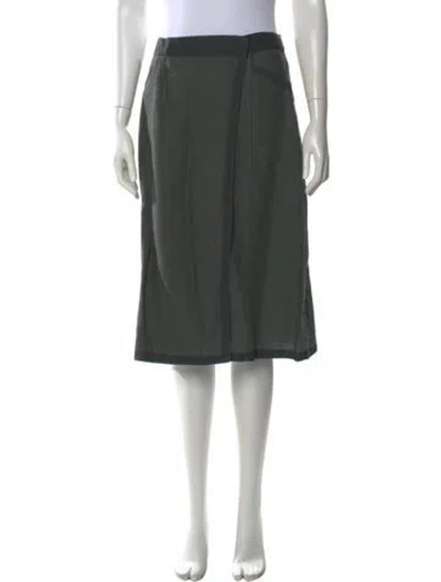 Pre-owned Chanel Vintage Midi Length Skirt In Green