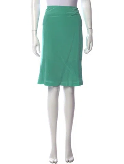Pre-owned Chanel Vintage Midi Length Skirt In Green
