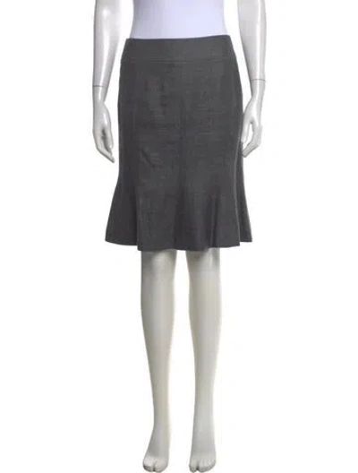 Pre-owned Chanel Vintage Midi Length Skirt In Grey