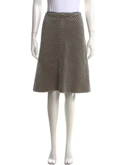 Pre-owned Chanel Vintage Midi Length Skirt In Grey