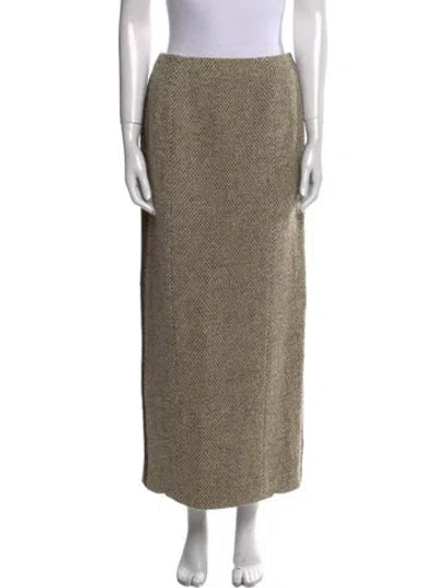 Pre-owned Chanel Vintage Midi Length Skirt In Neutral