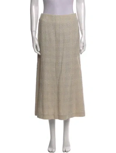 Pre-owned Chanel Vintage Midi Length Skirt In Neutral