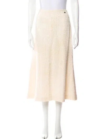 Pre-owned Chanel Vintage Midi Length Skirt In Neutral