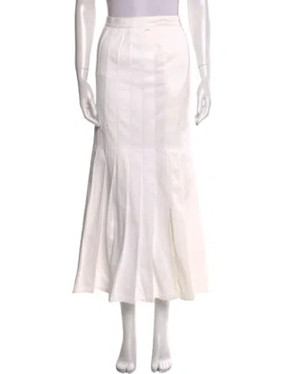 Pre-owned Chanel Vintage Midi Length Skirt In Neutral