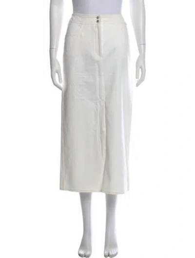 Pre-owned Chanel Vintage Midi Length Skirt In Neutral