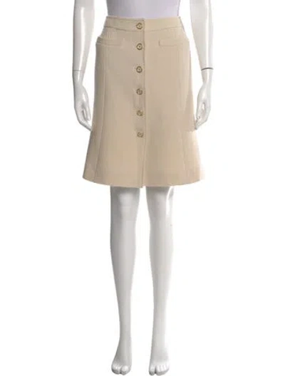 Pre-owned Chanel Vintage Midi Length Skirt In Neutral