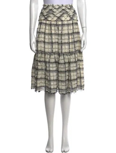 Pre-owned Chanel Vintage Midi Length Skirt In Neutral