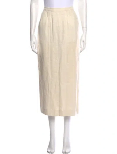 Pre-owned Chanel Vintage Midi Length Skirt In Neutrals