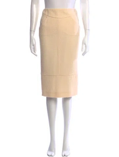 Pre-owned Chanel Vintage Midi Length Skirt In Neutrals