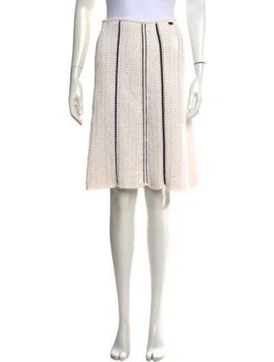 Pre-owned Chanel Vintage Midi Length Skirt In Neutrals