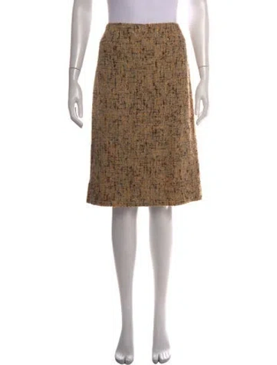 Pre-owned Chanel Vintage Midi Length Skirt In Neutrals