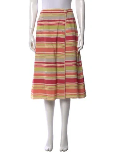 Pre-owned Chanel Vintage Midi Length Skirt In Pink