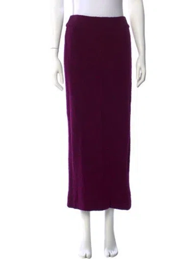 Pre-owned Chanel Vintage Midi Length Skirt In Purple