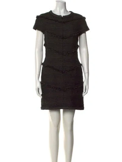 Pre-owned Chanel Vintage Mini Dress In Black