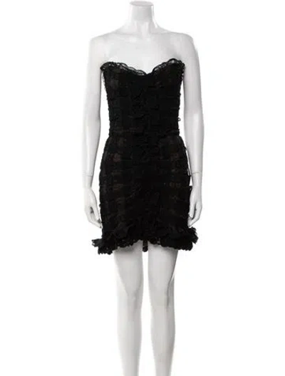 Pre-owned Chanel Vintage Mini Dress In Black